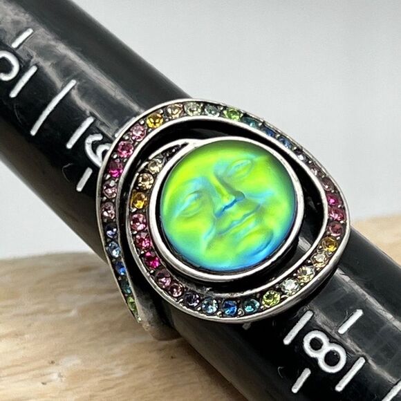 Kirks Folly Rainbow View Bridge Swirl Ring Size 7.5 Silver - Picture 1 of 16